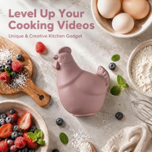 Hen Shaped Silicone Egg Yolk Separator (Pink)