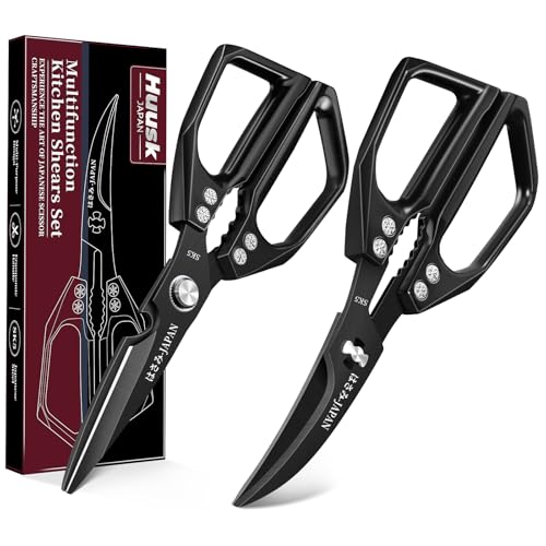 Kitchen Scissors for Food (Bright Black)
