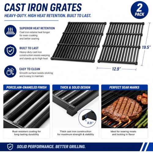 Grill Parts for Weber Genesis 300 Series Grills with Front Control (17.5" x 2.25" x 2.3751" - 7620 Genesis 300)