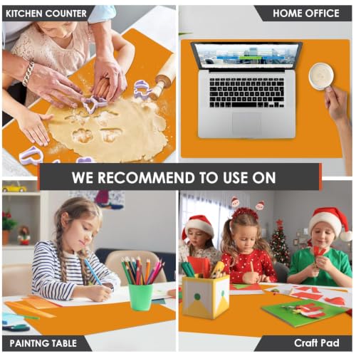 Extra Large Silicone Mats for Kitchen Counter (06-orange / 27.6"L x 16"W)