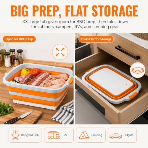BBQ Prep Tub 30L Orange XX (Orange / XX-Large)