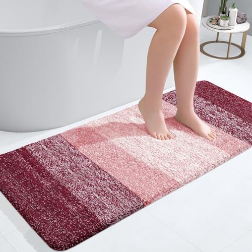 Bathroom Runner Rug 47x20 (47" X 20" / Red)