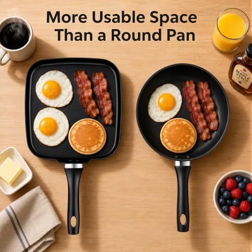 10 Inch Square Griddle Pan (Black / 10" Grill Square Pan)