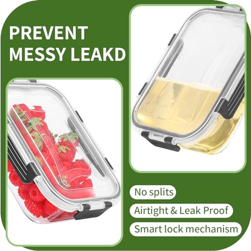 Large Glass Food Storage Containers with Lids Airtight (5PACK 36OZ)