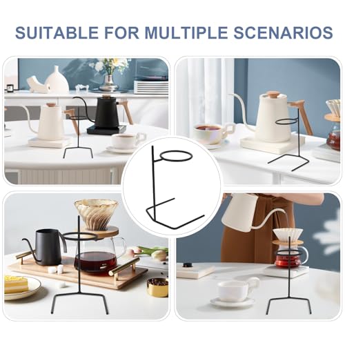 Stainless Steel Coffee Dripper Stand Black Coffee Station Reusable Filter Holder Compact Hand Filter Rack
