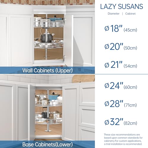 21 1 4" Chrome Corner Cabinet Lazy Susan