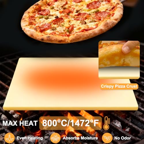 Rectangular Pizza Stone Kits 4PCS 12"x15" (12X15X0.4INCHES)