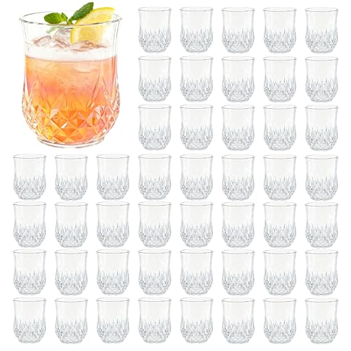 40 Pack Plastic Stemless Wine Glasses (12oz-transparent)
