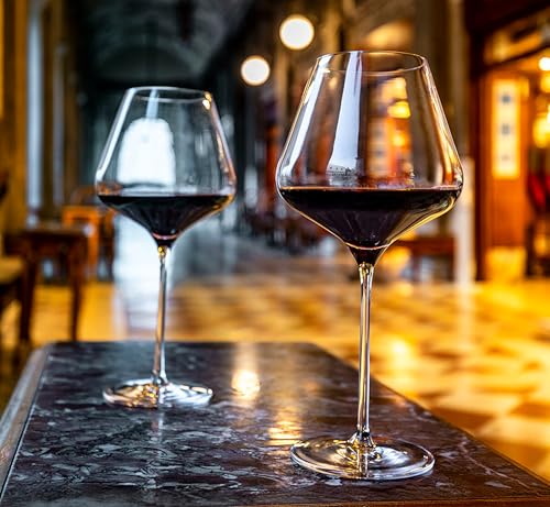 Quatrophil Burgundy Wine Glasses Crystal (2 Pieces (1 Pack))