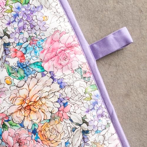 Double Oven Mitts 100% Cotton Double Oven Glove (044 - Floral Love / 7" x 35" (Double Oven Mitt))