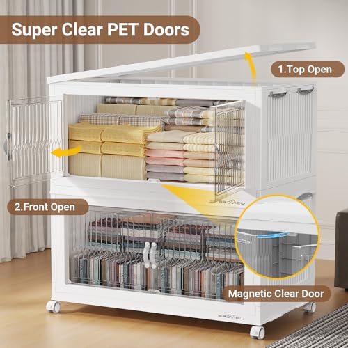 800Qt Extra Large Stackable Storage Bins with Lids (4 Count)