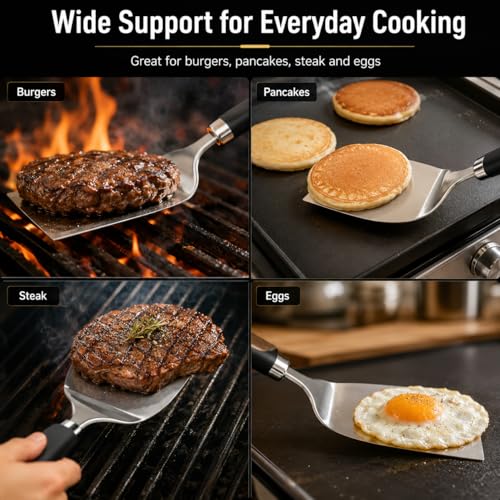 9.8 Inch Wide Turner Spatula (Black-Wide Turner)