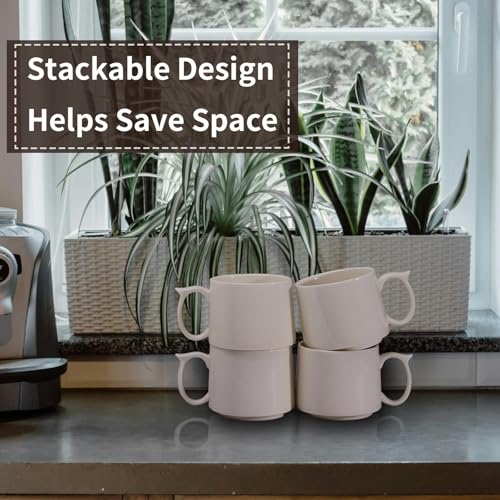 Coffee Mugs Gift Set of 4 (White)