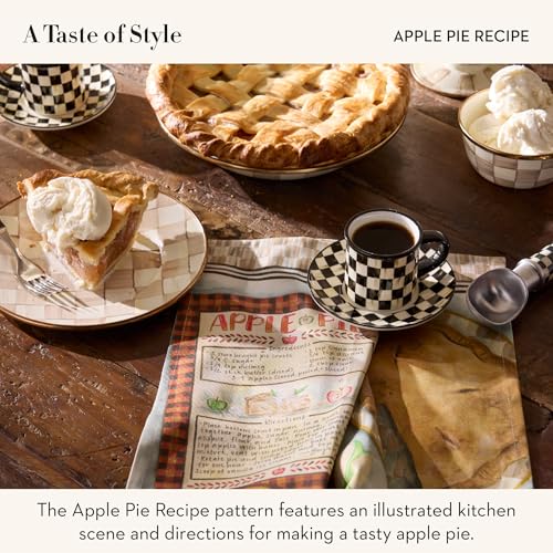 Cotton Dish Towel (Apple Pie Recipe / 1-Pack)