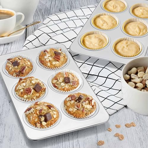 Stainless Steel Muffin Pan 6 Cups (6 Cup)