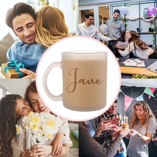 Personalized Coffee Mug Engraved with your Custom Name (Personalized / Frosted Mug)