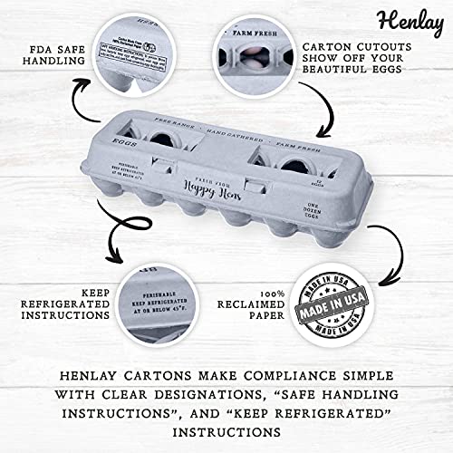 Egg Cartons Adorable Printed Design for Farm Fresh Eggs (Blank Stamping / 25)