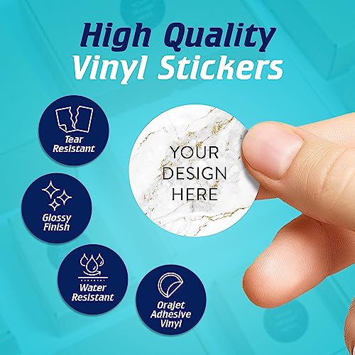Custom Vinyl Stickers Your Image (100 Count)