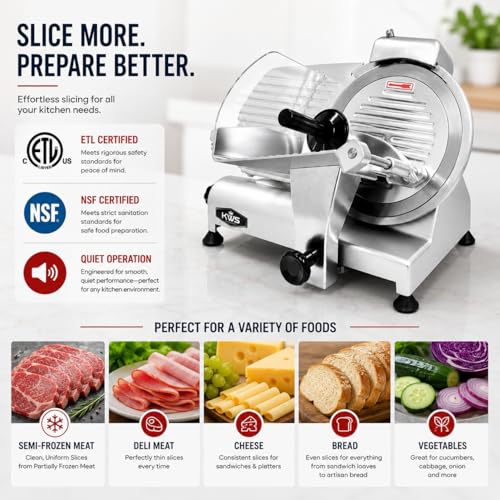 10NS Commercial 10" Electric Meat Slicer (Silver)
