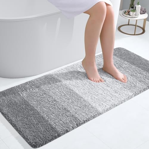 Bathroom Runner Rug 44x20 (44" X 20" / Light Grey)