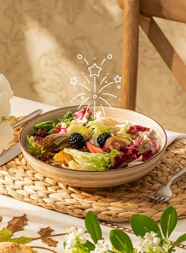 6 Pack Ceramic Pasta Bowls (Neutral)