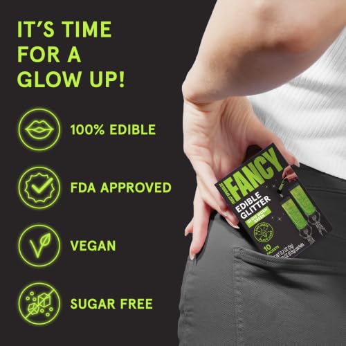 Glow Worm Green Edible Glitter Packets 2 Pack (2 Pack / Glow Worm Green)