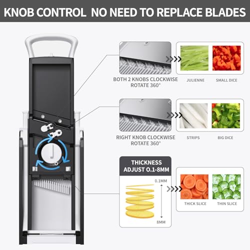 Safe Mandoline Slicer for Kitchen (S3 White)
