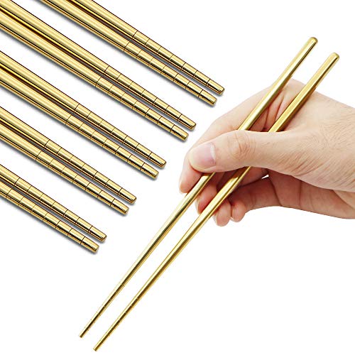 Stainless Steel Chopsticks (Gold)