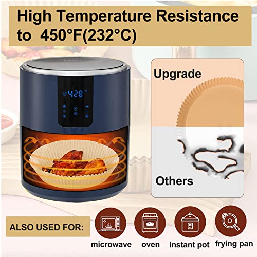 Air Fryer Liners Disposable for Ninja Power XL Gourmia (200 Count)