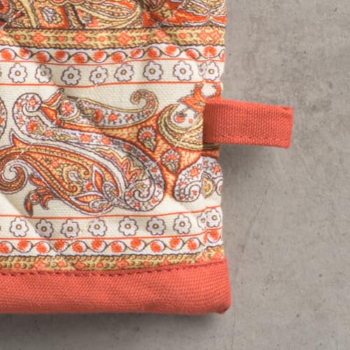 Maison d'Hermine Oven Gloves 100% Cotton Oven Mitt (023 - Kashmir Paisley / 7.5" x 13" (Oven Mitt))