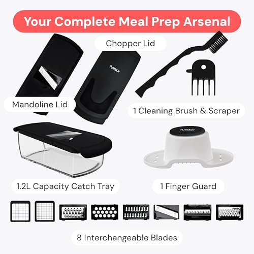 Pro Original Vegetable Chopper & Mandoline Slicer Kitchen Gadget (Black / 8 in 1)