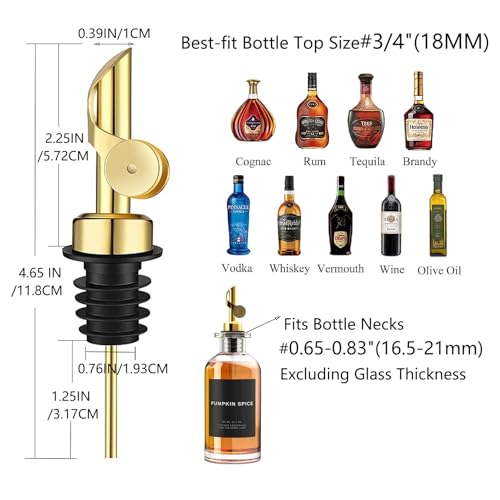 2 Pack Olive Oil Dispenser Bottle (2 PACK-Gold)