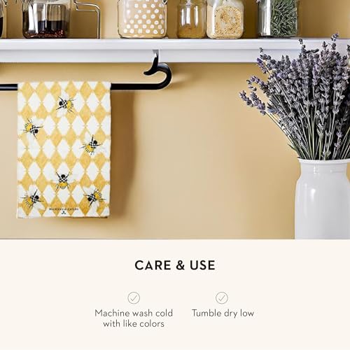 Cotton Dish Towel (Honeycomb With Bees / 1-Pack)