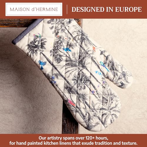 Maison d'Hermine Oven Gloves 100% Cotton Oven Mitt (021 - Amazonia / 7.5" x 13" (Oven Mitt))