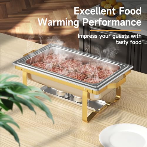 Chafing Dishes for Buffet 4 Pack (2 / Golden)