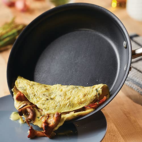 Advanced Hard Anodized Nonstick Deep Frying Pan with Lid (Bronze / Skillet w/ Lid (12-Inch))