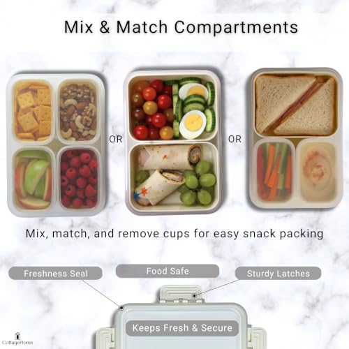 2 Pack Mini Snackle Box Container (Cream / Small Snackle Box Containers)