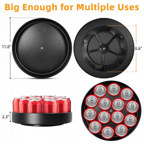 Metal Lazy Susan Organizer (12'' Black-1 Tier)