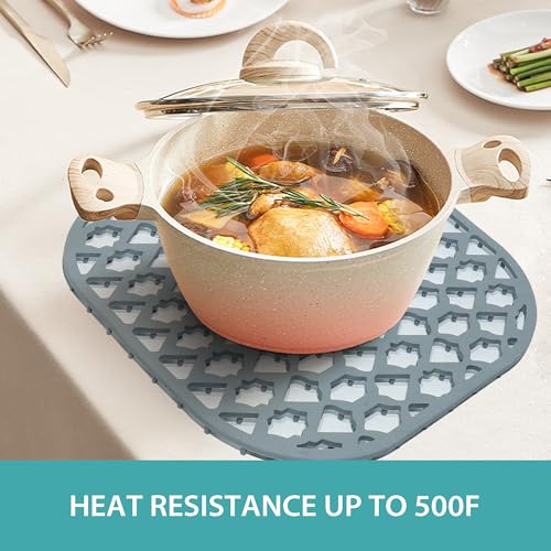 Silicone Kitchen Sink Protectors Mats (Gray (2 Packs))