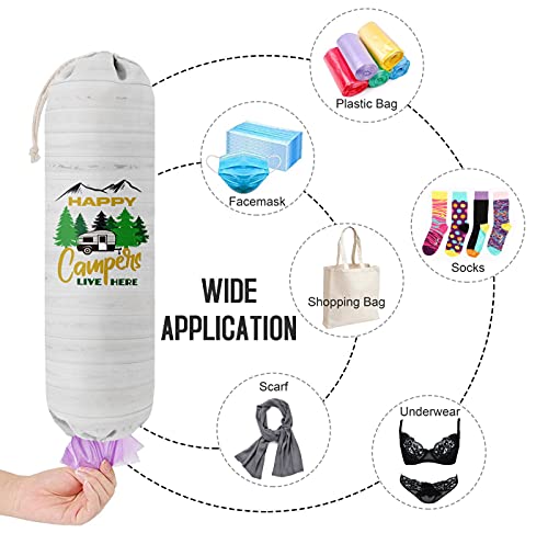 Happy Campers Grocery Bags Holder Organizer (Camping 02)