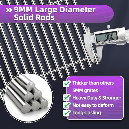 9MM 15" Stainless Steel Grill Grates for Weber Spirit E (15" Spirit 200)