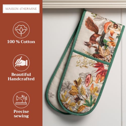 Double Oven Mitts 100% Cotton Double Oven Glove (053 - Recolte / 7" x 35" (Double Oven Mitt))