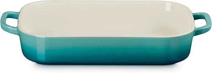 Le Creuset Stoneware Rectangular Dish with Platter Lid, 3 qt., Riviera