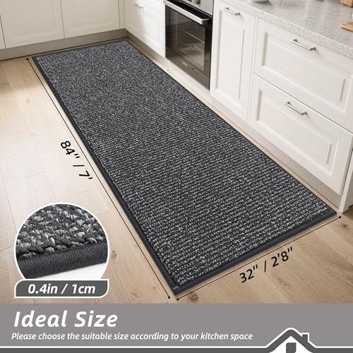 Kitchen Runner Rugs 32"x84" (Charcoal / 32" X 84" (Rectangular))