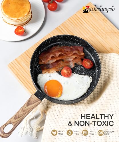 Small Frying Pan Nonstick (Black Granite / 6 Inch)