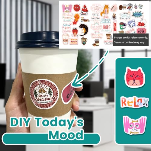 16 oz Disposable Paper Coffee Cups with Lids & Sleeves