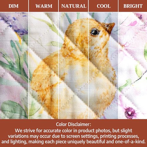 Maison d'Hermine Oven Gloves 100% Cotton Oven Mitt (095 - Easter Zest / 7.5" x 13" (Oven Mitt))