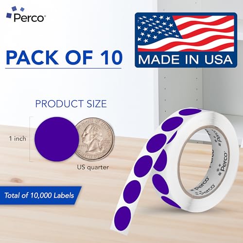 Purple Perforated Round Circle Dot Sticker 1 (Purple / 1 Inch)