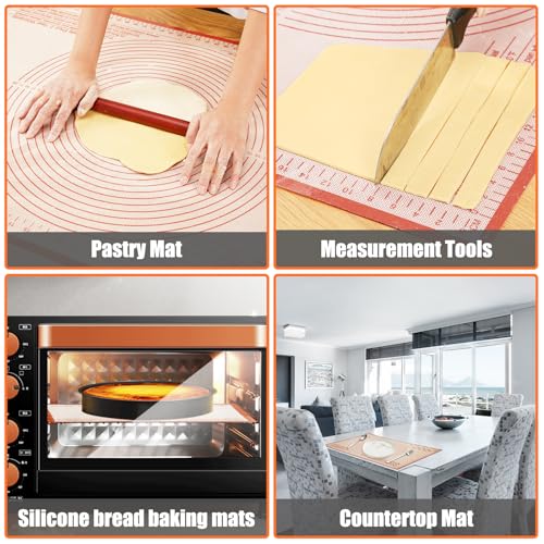 Silicone Pastry Mat 34x26 Inch Nonstick Baking Mat