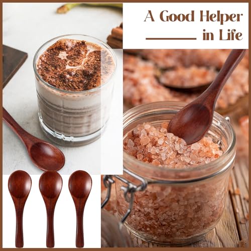 50 Pcs Small Wooden Spoons (Old Paint Color)